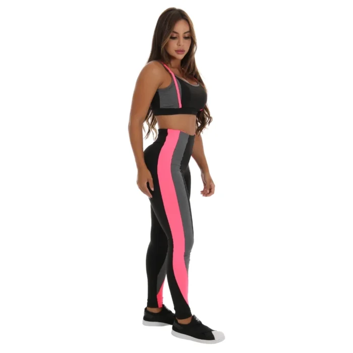 CONJUNTO FITNESS detalhe Em Neon (Calça + Top C/Bojo) - Image 5